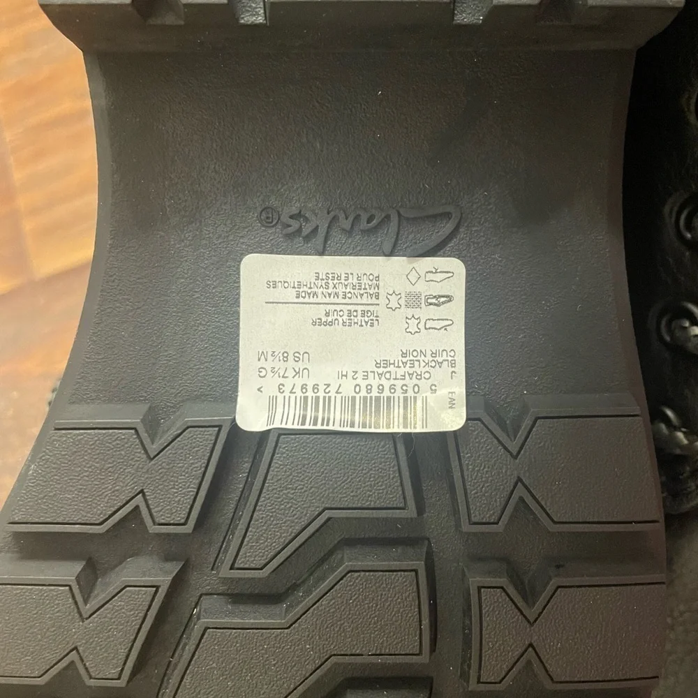 Clarks Men's Black Leather Boots